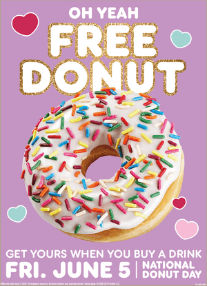 Dunkin' is giving away free donuts and dropping a Stoney Clover Lane collab for National Donut Day