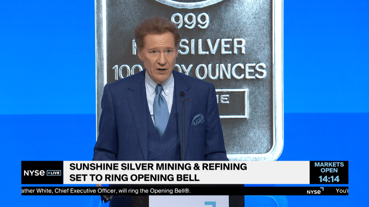 Sunshine Silver chair Thomas Kaplan and CEO Heather White deliver remarks at NYSE