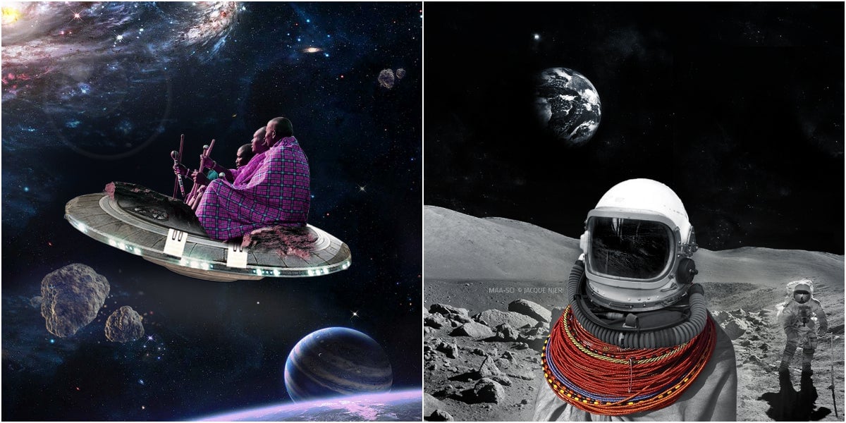 A photo collection imagines the future of the Maasai people in space