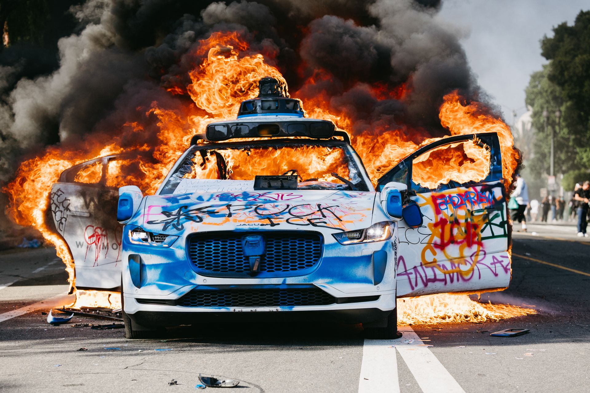 Waymo cars are getting torched in LA. Wanted: A local community affairs specialist