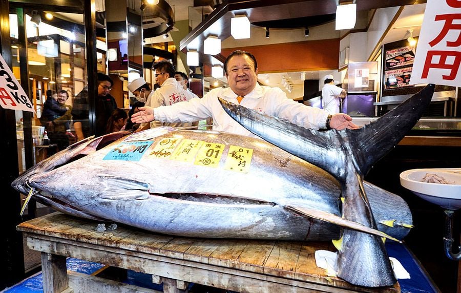 A bluefin tuna auction broke a record with a $3.2 million sale