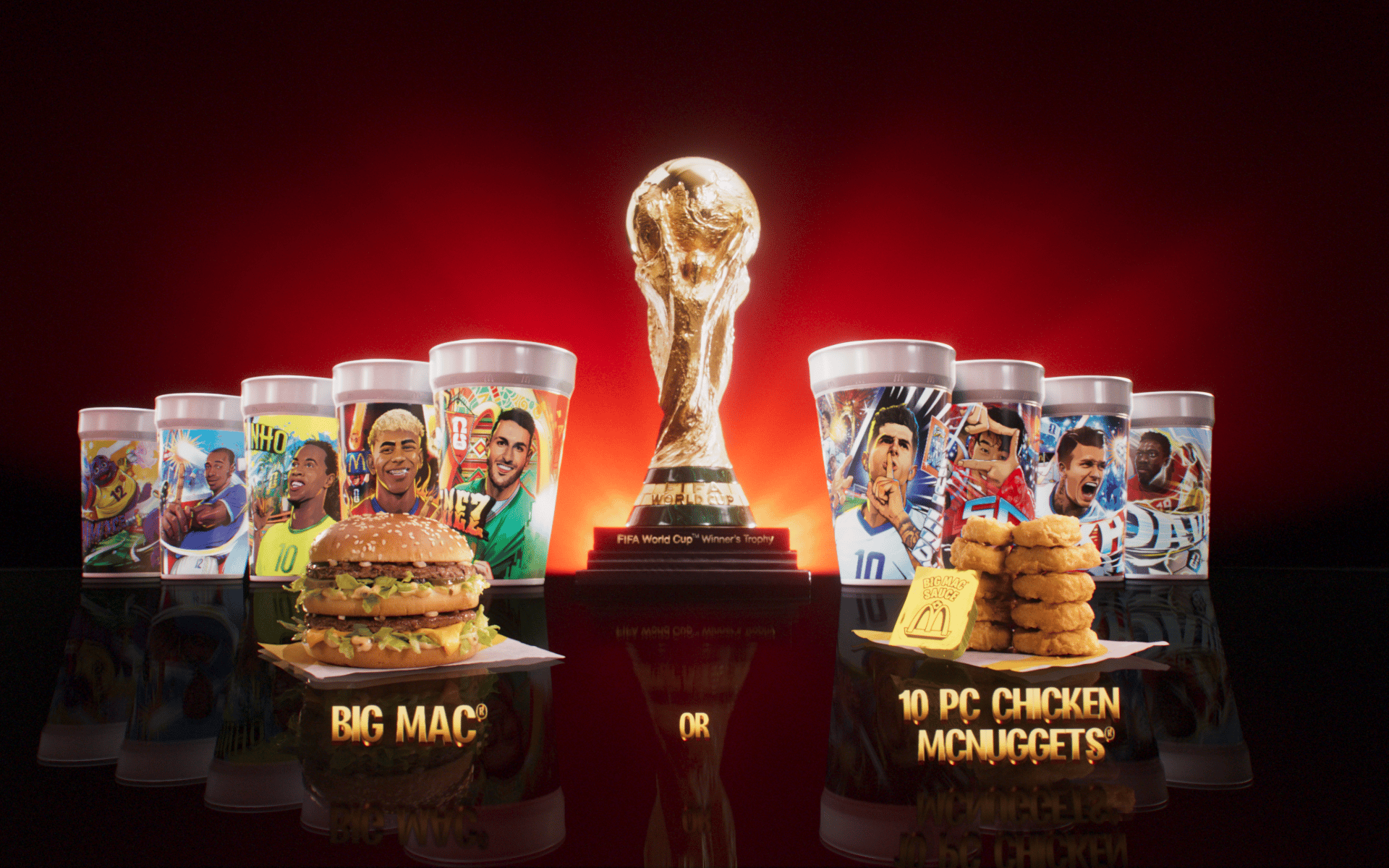 McDonald's lance des repas pour la Coupe du Monde de la FIFA avec des gobelets de stars du football à collectionner et des Squishmallows.