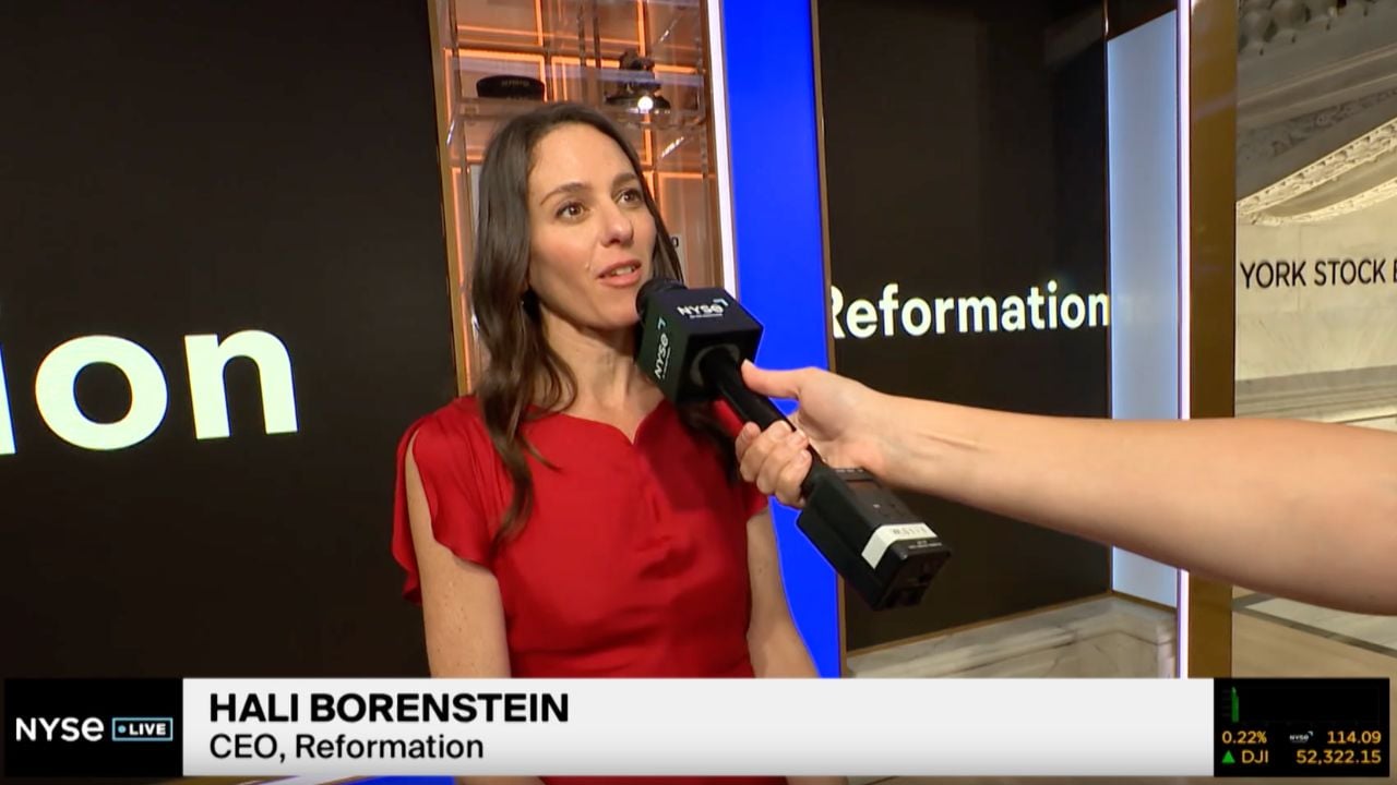 La PDG de Reformation, Hali Borenstein, discute des objectifs à venir après les débuts au NYSE.
