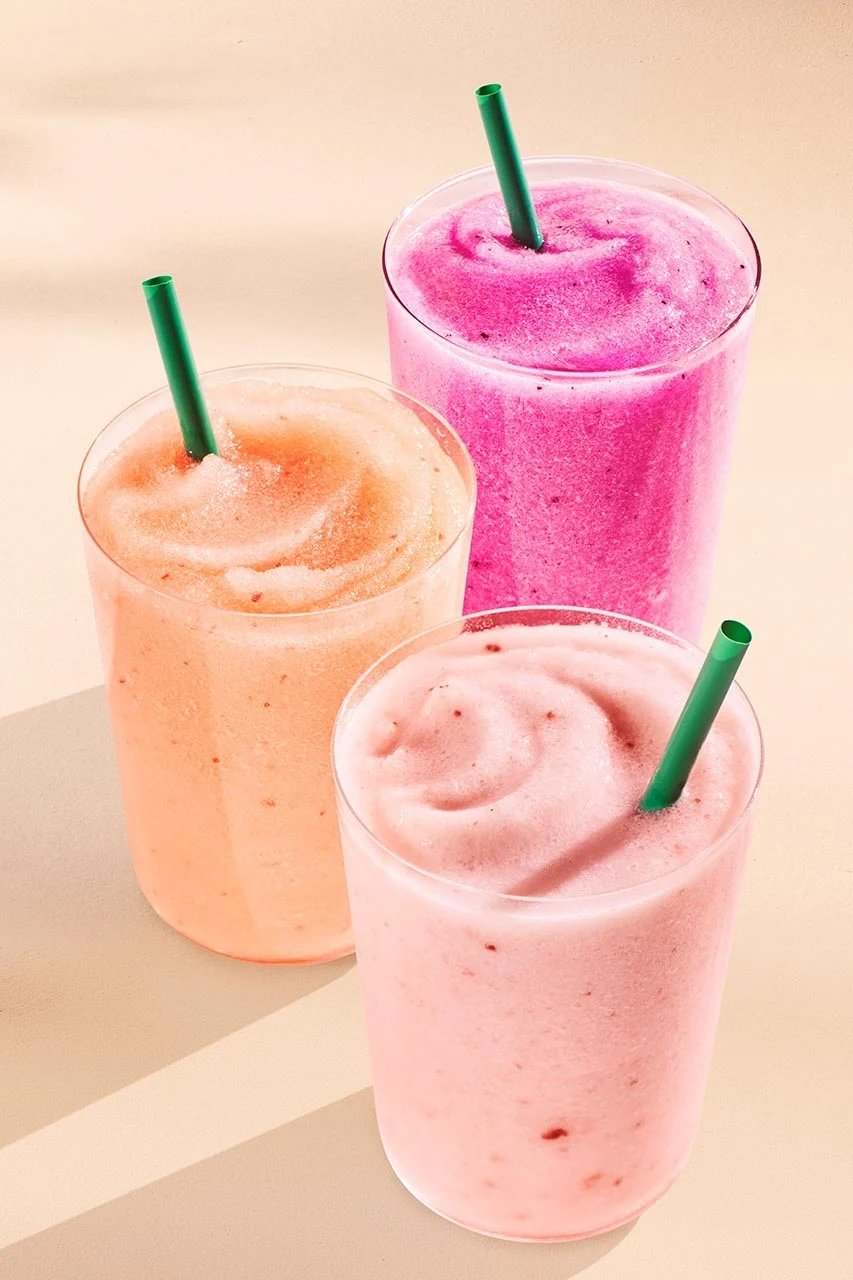 New Starbucks frozen blended Energy Refreshers are available for the summer starting today
