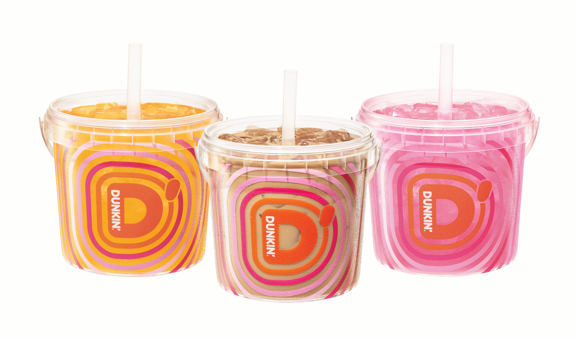 Dunkin' lance ses seaux de boisson glacée de 48 onces, devenus viraux, à l'échelle nationale ce week-end.