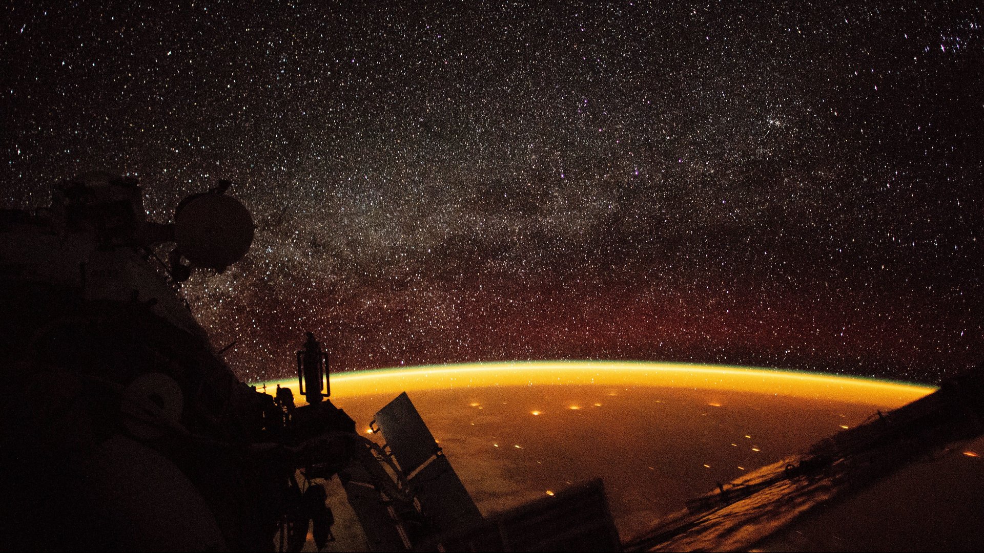 An atmospheric effect called airglow makes Earth look other-worldly