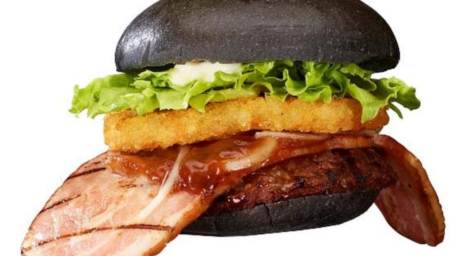 Burger King Japan's newest hamburger is a black ninja with a bacon